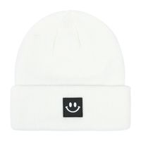 Children Unisex Fashion Smiley Face Embroidery Wool Cap sku image 2