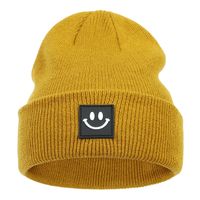 Children Unisex Fashion Smiley Face Embroidery Wool Cap main image 3