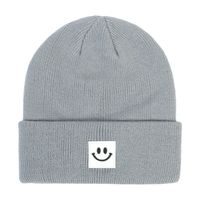 Children Unisex Fashion Smiley Face Embroidery Wool Cap sku image 6