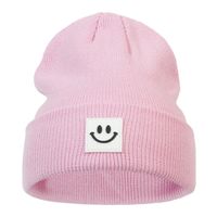 Children Unisex Fashion Smiley Face Embroidery Wool Cap main image 2