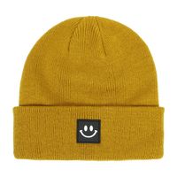 Children Unisex Fashion Smiley Face Embroidery Wool Cap main image 5