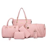 Women's Medium All Seasons Pu Leather Solid Color Fashion Square Zipper Bag Sets sku image 3