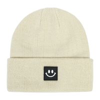 Children Unisex Fashion Smiley Face Embroidery Wool Cap sku image 4
