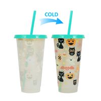Halloween Casual Vacation Solid Color Plastic Water Bottles sku image 23