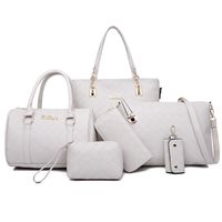 Women's Medium All Seasons Pu Leather Solid Color Fashion Square Zipper Bag Sets sku image 5