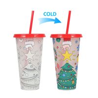 Christmas Casual Vacation Solid Color Plastic Water Bottles sku image 32