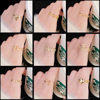 Fashion Heart Shape Flower Bow Knot Copper Inlay Artificial Pearls Zircon Open Ring 1 Piece main image 2