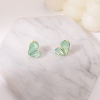 Simple Style Geometric Heart Shape Flower Alloy Inlay Rhinestones Women's Earrings 1 Pair sku image 13