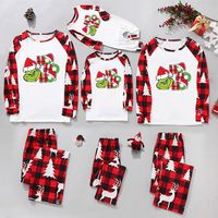 Casual Christmas Tree Letter Elk Cotton Polyester Pants Sets Straight Pants Blouse Family Matching Outfits main image 1