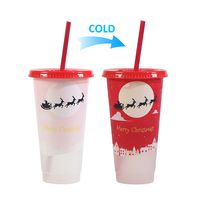Christmas Casual Vacation Solid Color Plastic Water Bottles sku image 34