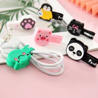 Cartoon Magnetic Cable Winder Cute Silicone Hub Earphone Harness Container Creative Desktop Cord Manager main image 5
