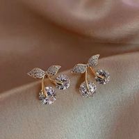 Elegant Geometric Bow Knot Imitation Pearl Alloy Inlay Rhinestones Women's Earrings 1 Pair sku image 20