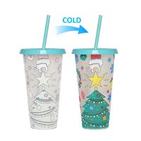 Christmas Casual Vacation Solid Color Plastic Water Bottles sku image 28
