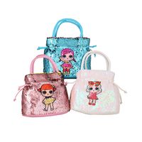 Girl's Small All Seasons Pu Leather Cartoon Cute Sequins Bucket Magnetic Buckle Handbag main image 3