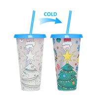 Christmas Casual Vacation Solid Color Plastic Water Bottles sku image 30