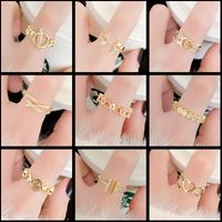 Fashion Heart Shape Flower Bow Knot Copper Inlay Artificial Pearls Zircon Open Ring 1 Piece main image 4