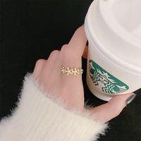 Fashion Heart Shape Flower Bow Knot Copper Inlay Artificial Pearls Zircon Open Ring 1 Piece sku image 26