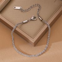 Fashion Flower Titanium Steel Bracelets Plating Inlay Artificial Gemstones Stainless Steel Bracelets sku image 3