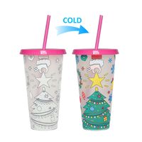 Christmas Casual Vacation Solid Color Plastic Water Bottles sku image 29