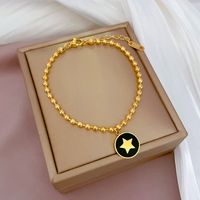 Fashion Constellation Heart Shape Flower Titanium Steel Inlaid Gold Zircon Bracelets 1 Piece main image 3
