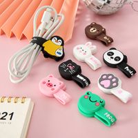Cartoon Magnetic Cable Winder Cute Silicone Hub Earphone Harness Container Creative Desktop Cord Manager main image 1