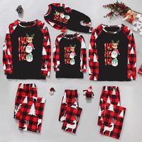 Casual Christmas Tree Letter Elk Cotton Polyester Pants Sets Straight Pants Blouse Family Matching Outfits main image 4