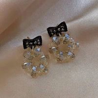 Elegant Geometric Bow Knot Imitation Pearl Alloy Inlay Rhinestones Women's Earrings 1 Pair sku image 43