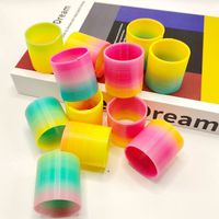 Funny Children's Colorful Spring Coil Rainbow Elastic Force Circle Toy sku image 3