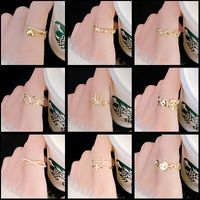 Fashion Heart Shape Flower Bow Knot Copper Inlay Artificial Pearls Zircon Open Ring 1 Piece main image 3