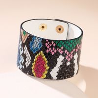 Novelty Artificial Leather Printing Bracelet Masquerade Painted Unset sku image 1