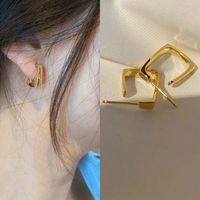 Elegant Geometric Bow Knot Imitation Pearl Alloy Inlay Rhinestones Women's Earrings 1 Pair sku image 11