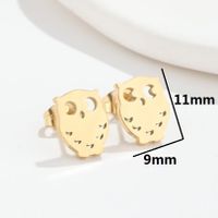 1 Pair Simple Style Owl Stainless Steel Plating Ear Studs main image 2