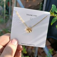 Wholesale Fashion Shell Elk 304 Stainless Steel Copper Plating 18K Gold Plated White-Plated K Artificial Pearls Zircon Pendant Necklace sku image 33
