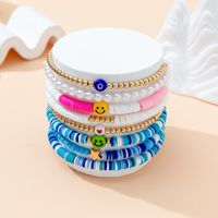 Fashion Heart Shape Pearl Plating Artificial Gemstones Women's Bracelets 1 Set main image 6