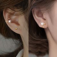 Elegant Geometric Bow Knot Imitation Pearl Alloy Inlay Rhinestones Women's Earrings 1 Pair sku image 32