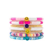 Mode Forme De Cœur Perle Placage Pierres Précieuses Artificielles Femmes Bracelets 1 Jeu sku image 3