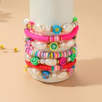 Fashion Heart Shape Pearl Plating Artificial Gemstones Women's Bracelets 1 Set sku image 5