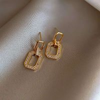 Elegant Geometric Bow Knot Imitation Pearl Alloy Inlay Rhinestones Women's Earrings 1 Pair sku image 19