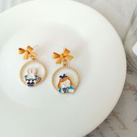 Sweet Cartoon Enamel Alloy Drop Earrings main image 3