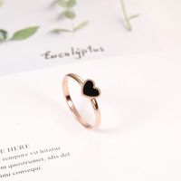 Simple Style Round Heart Shape Butterfly Titanium Steel Plating Inlay Zircon Rings 1 Piece main image 6