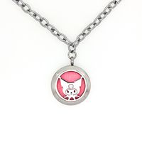 Personnage De Dessin Animé De Mode Mignon En Acier Titane Évider Pendentif Collier sku image 3