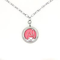 Cute Fashion Cartoon Character Titanium Steel Hollow Out Pendant Necklace sku image 10