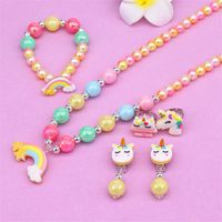 Cute Cartoon Resin Beaded Kid's Necklace sku image 5