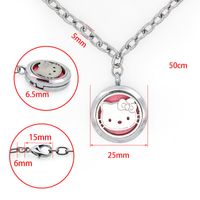 Cute Fashion Cartoon Character Titanium Steel Hollow Out Pendant Necklace main image 2