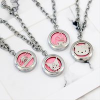 Cute Fashion Cartoon Character Titanium Steel Hollow Out Pendant Necklace main image 6