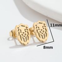 1 Pair Fashion Heart Shape Smiley Face Wings Stainless Steel Plating Hollow Out Ear Studs sku image 26