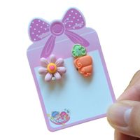 Cute Animal Rainbow Heart Shape Plastic Stoving Varnish Kid's Ear Clips 1 Pair sku image 12