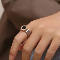 Vintage Style Letter 304 Stainless Steel 14K Gold Plated Rose Gold Plated Shell Rings In Bulk main image 6