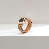 Vintage Style Letter 304 Stainless Steel 14K Gold Plated Rose Gold Plated Shell Rings In Bulk main image 5