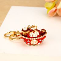 Fashion Heart Shape Ship Flower Alloy Enamel Plating Inlay Zircon Unisex Keychain 1 Piece sku image 19